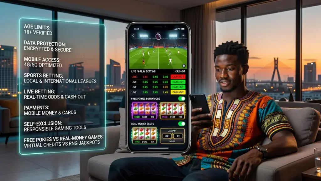 The Complete Guide to Online Gaming and Entertainment in Nigeria: Age Limits, Data Protection, Mobile Access, Sports Betting, Live Betting, Payments, Self-Exclusion and Free Pokies vs Real-Money Games