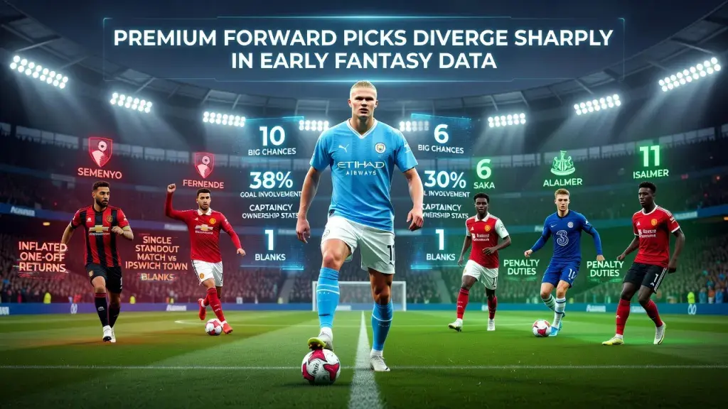 Premium Forward Picks Diverge Sharply in Early Fantasy Data