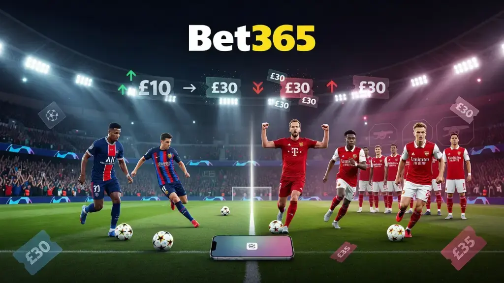 Bet365 Sign-Up Offer Ties Free Bets to Champions League Week